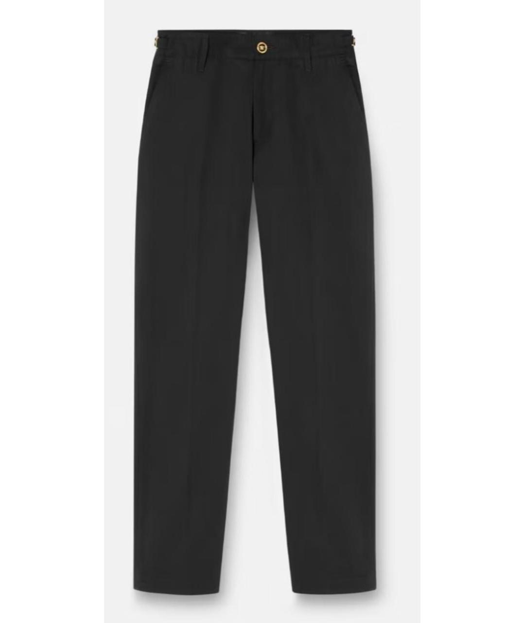 VERSACE Черные хлопковые повседневные брюки, фото 9