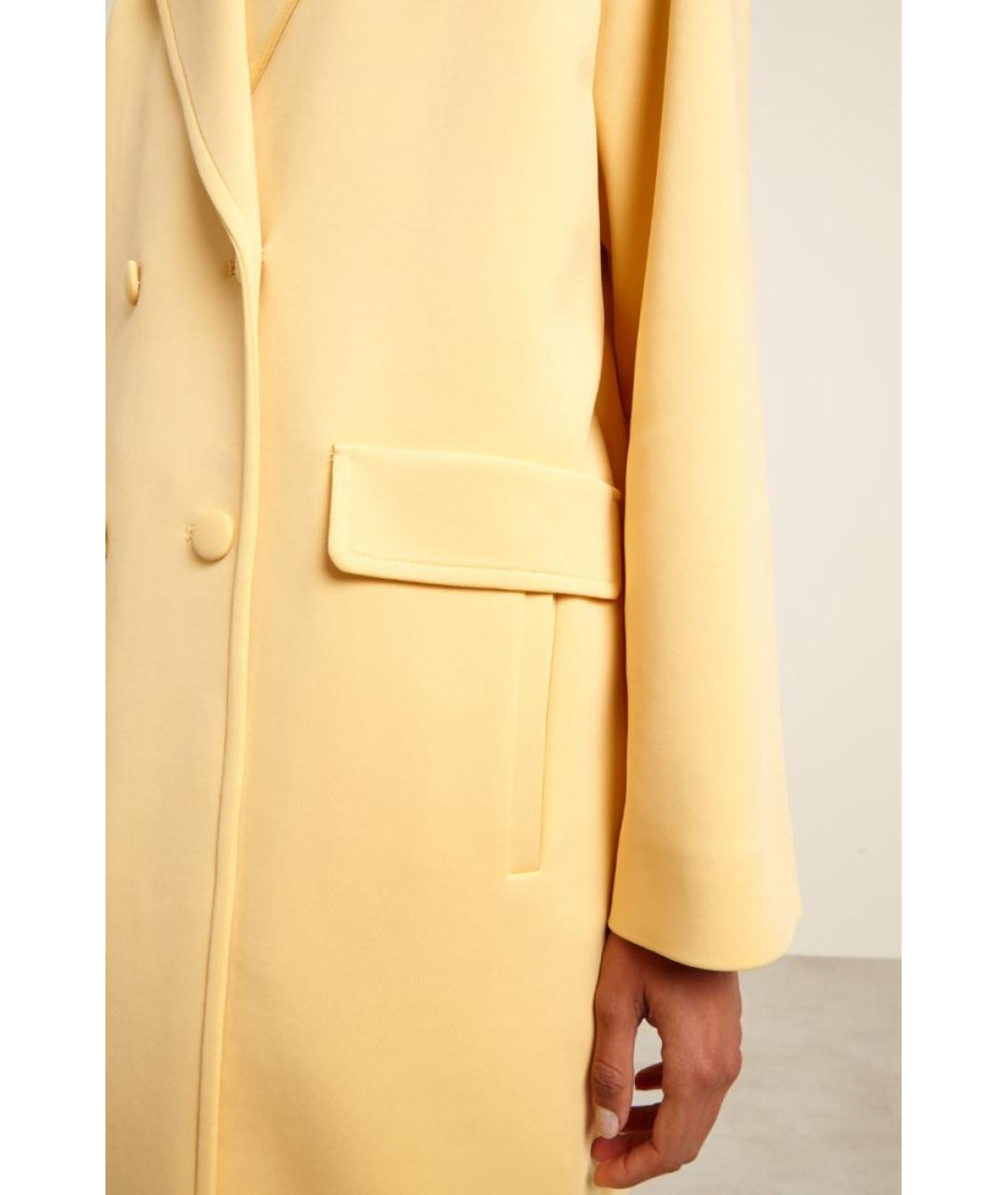 WEEKEND MAX MARA Желтое полиэстеровое пальто, фото 6