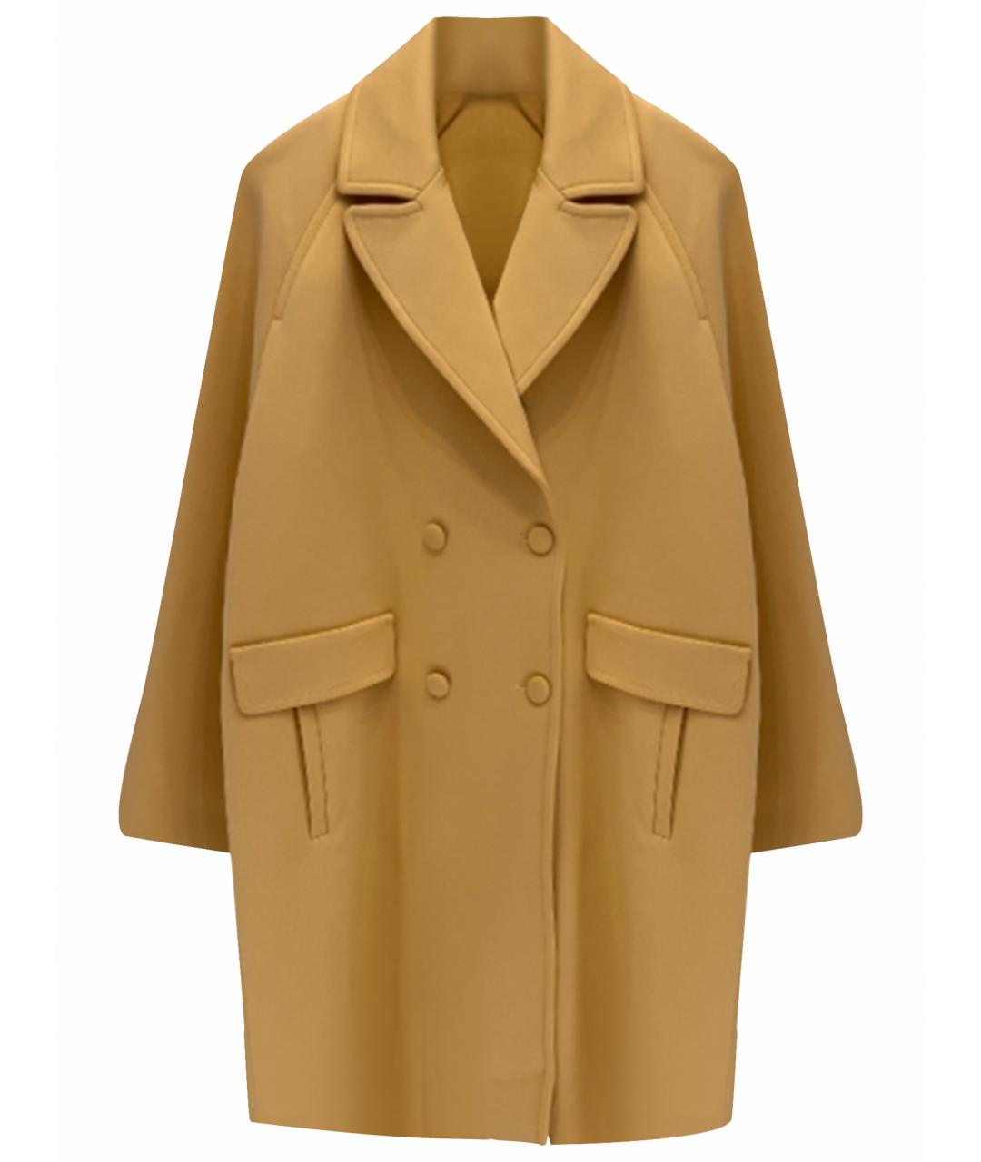 WEEKEND MAX MARA Желтое полиэстеровое пальто, фото 1