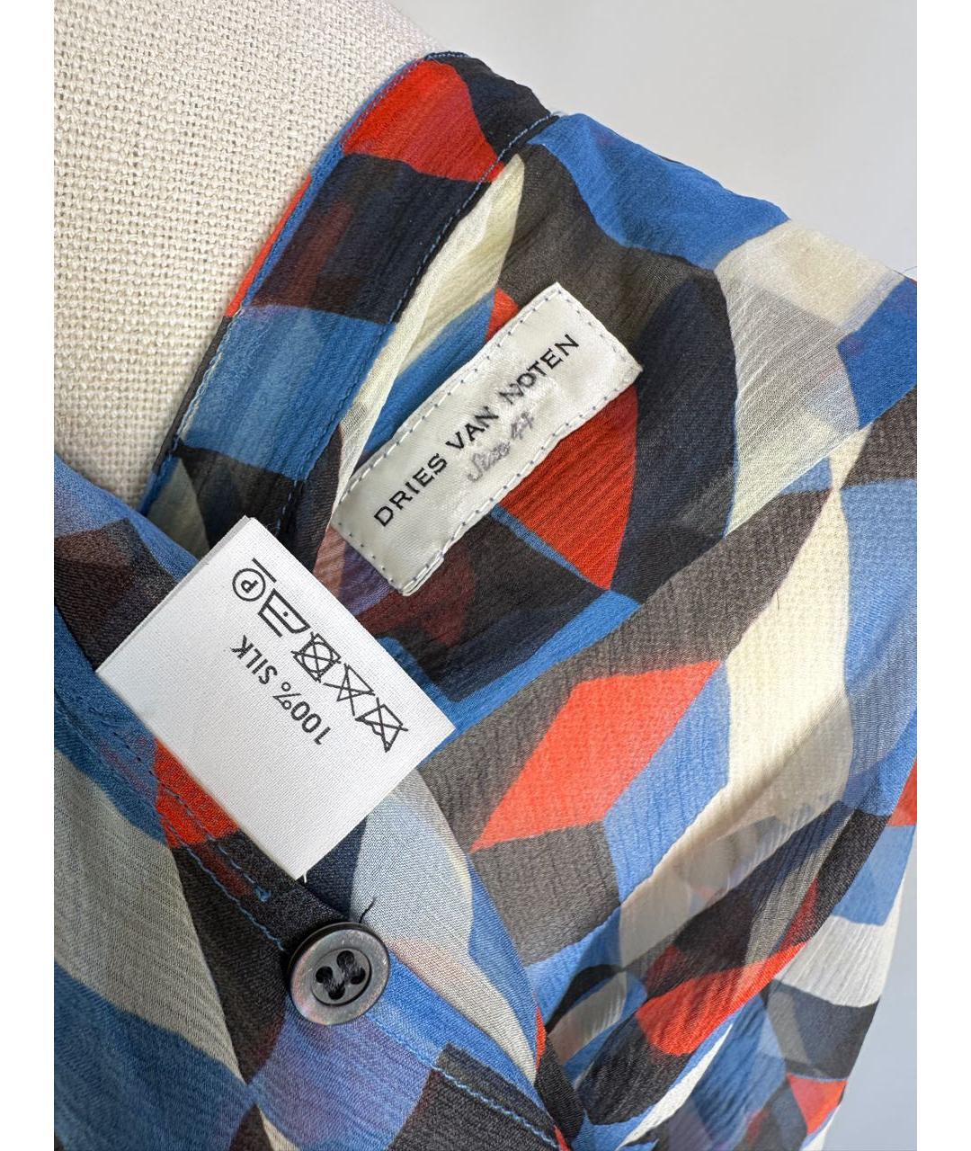 DRIES VAN NOTEN Мульти шелковая блузы, фото 8