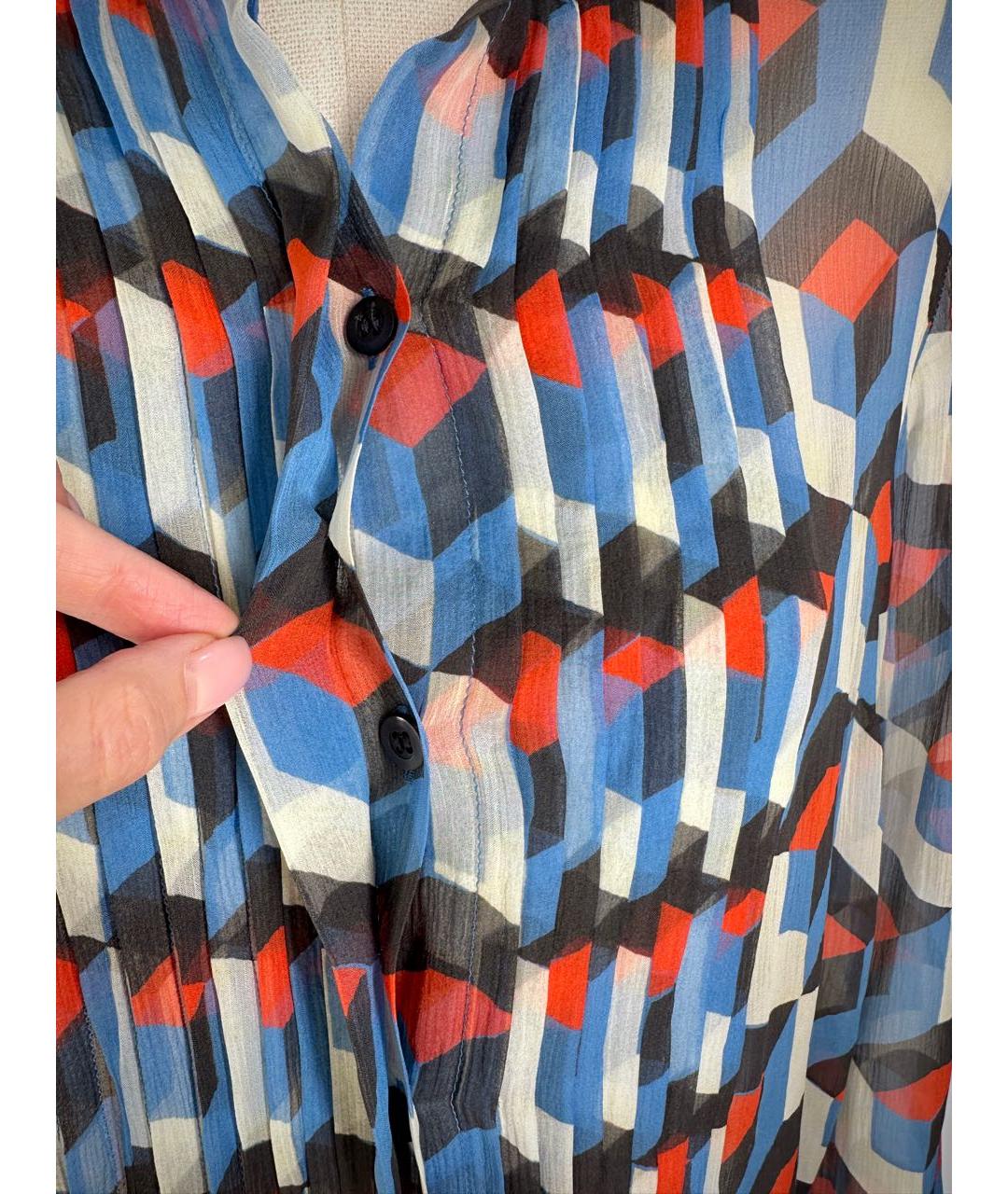 DRIES VAN NOTEN Мульти шелковая блузы, фото 7
