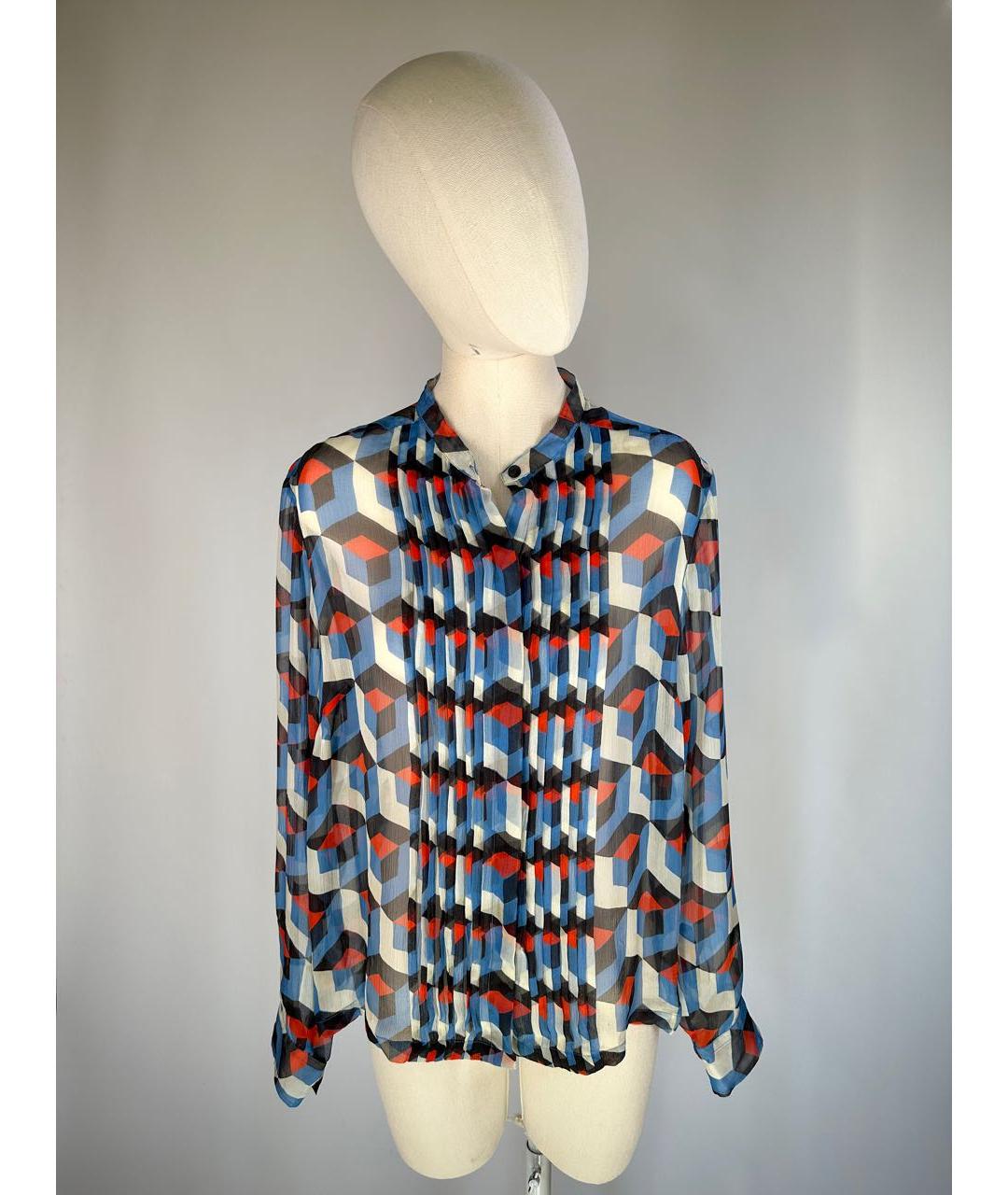 DRIES VAN NOTEN Мульти шелковая блузы, фото 9