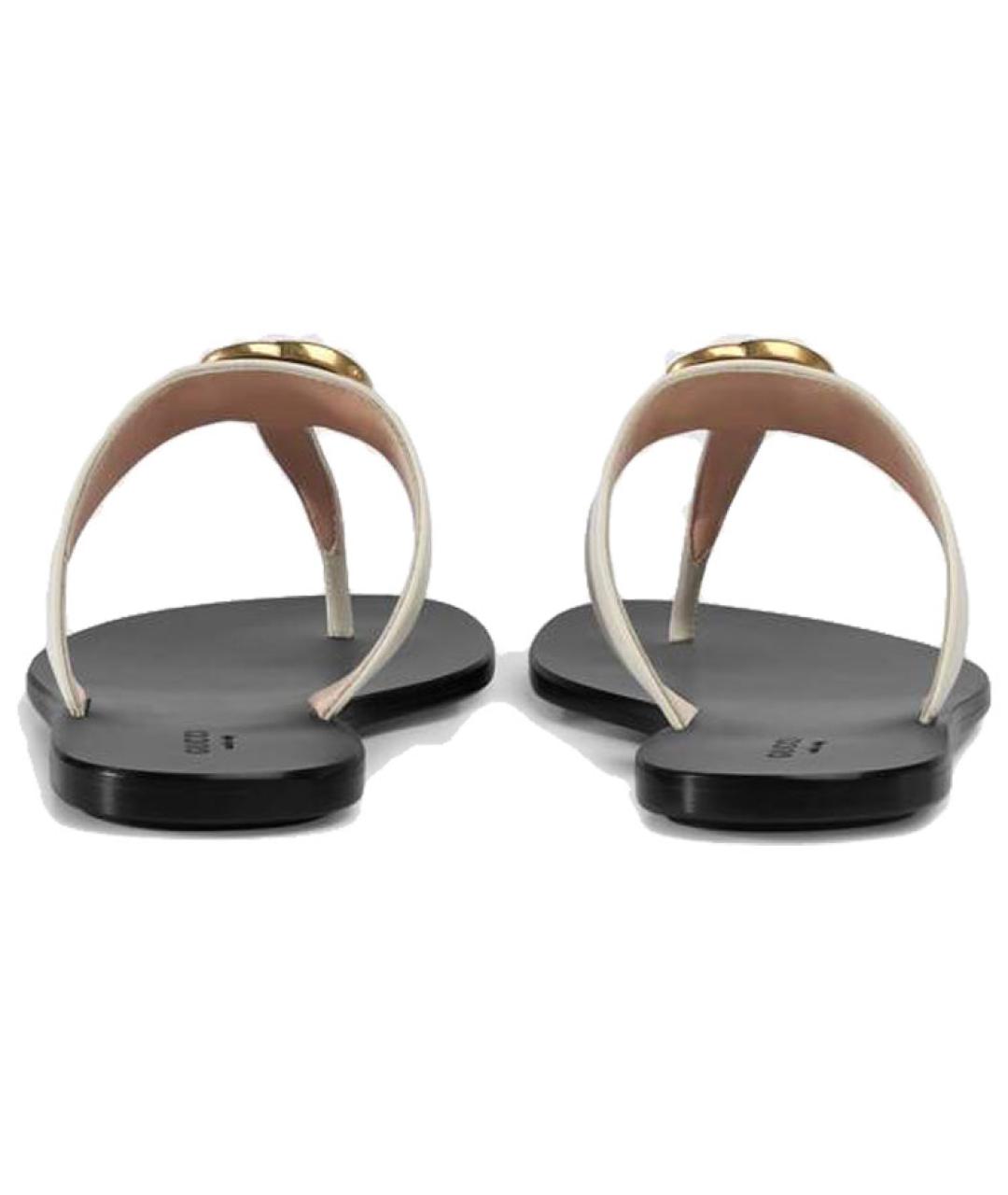 GUCCI Бежевые шлепанцы, фото 5