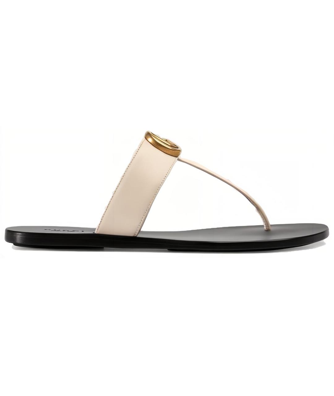 GUCCI Бежевые шлепанцы, фото 1