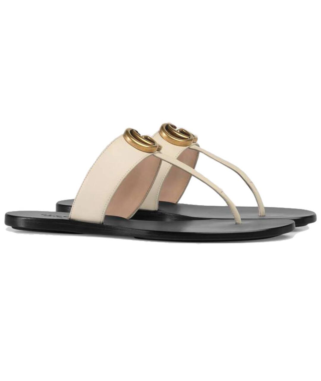 GUCCI Бежевые шлепанцы, фото 3