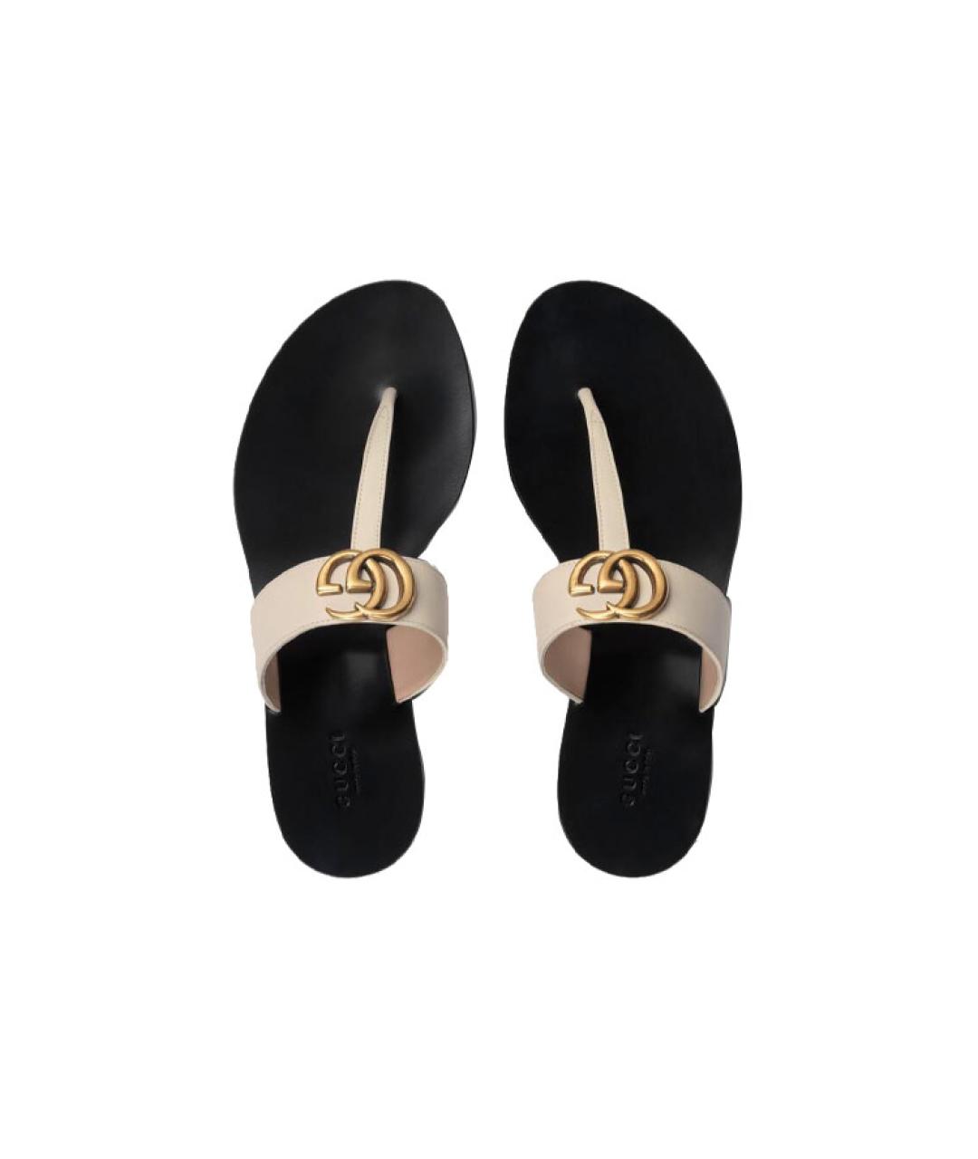 GUCCI Бежевые шлепанцы, фото 4