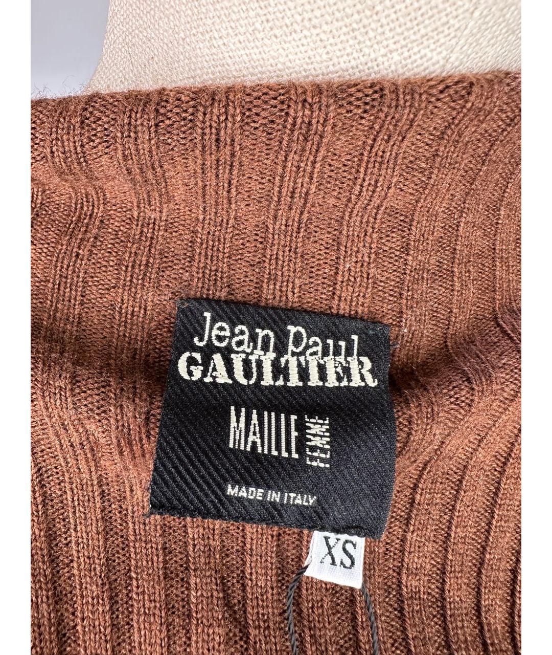 JEAN PAUL GAULTIER Коричневый шерстяной джемпер / свитер, фото 7