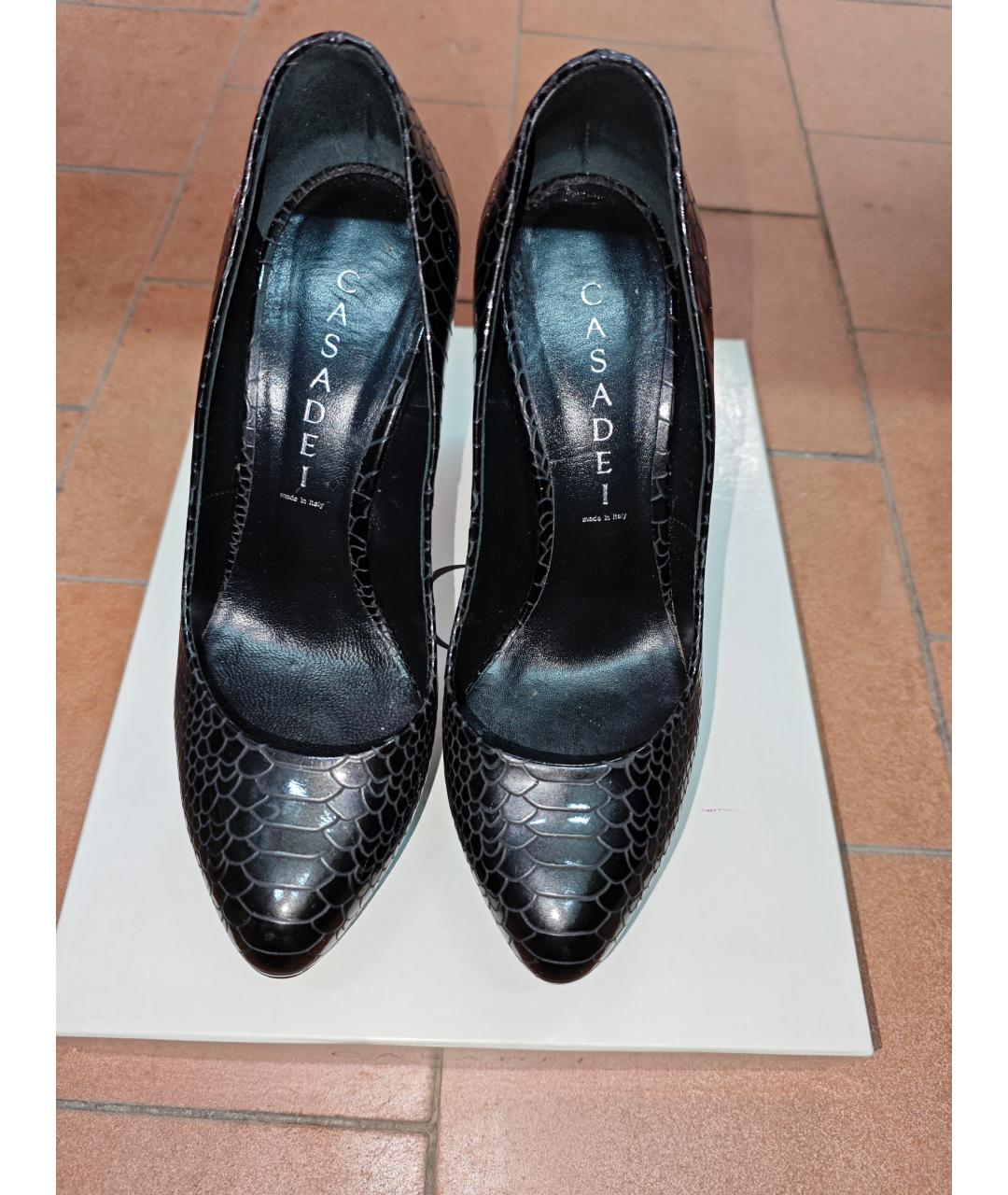 CASADEI Черные кожаные туфли, фото 2