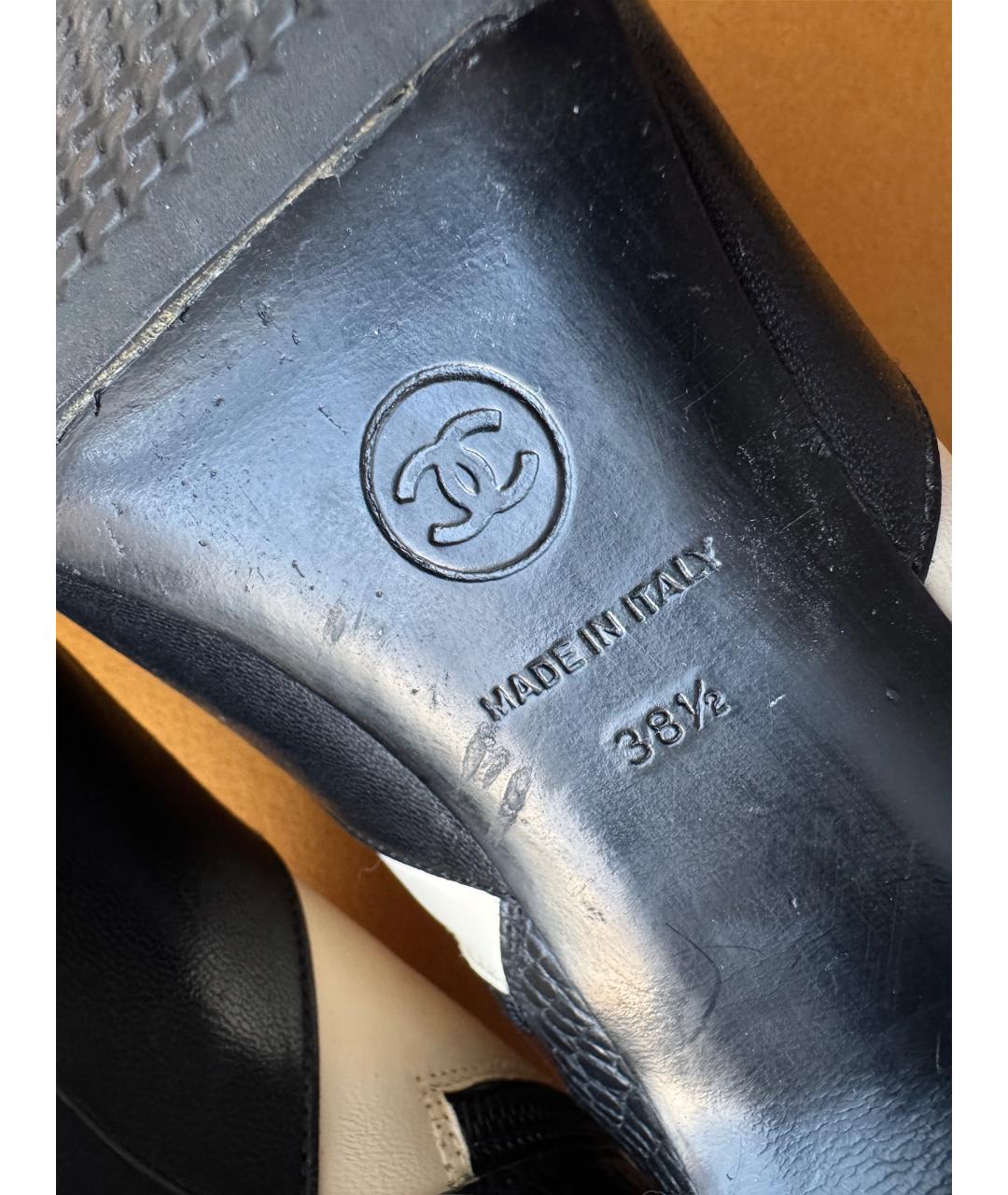CHANEL Черные кожаные ботильоны, фото 7
