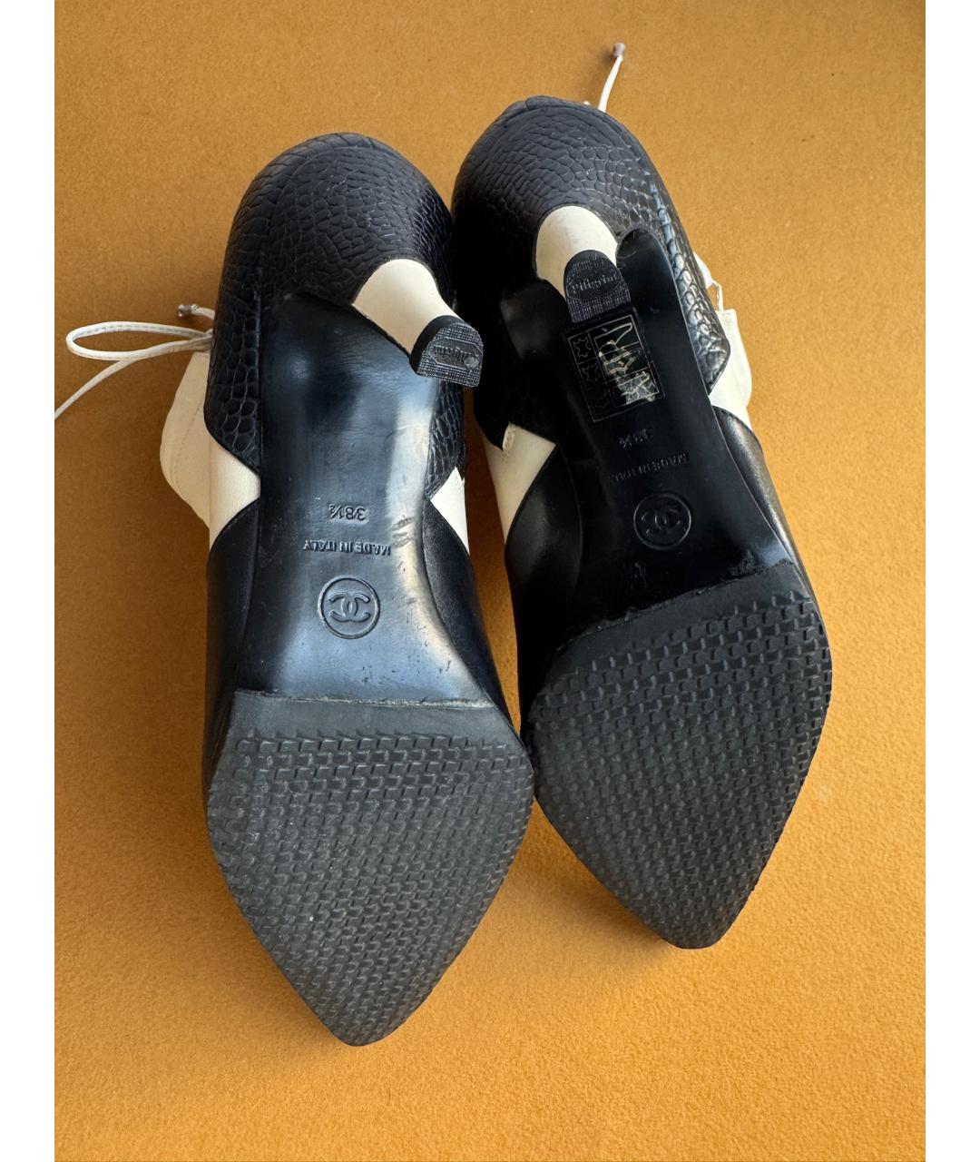 CHANEL Черные кожаные ботильоны, фото 5