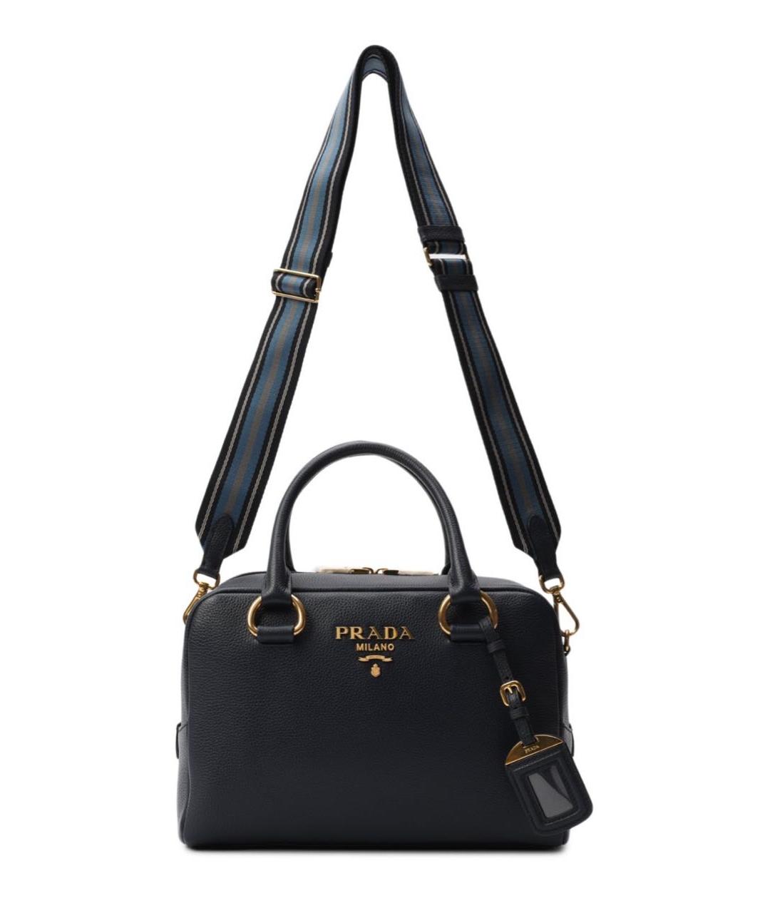 PRADA Синяя кожаная сумка тоут, фото 8