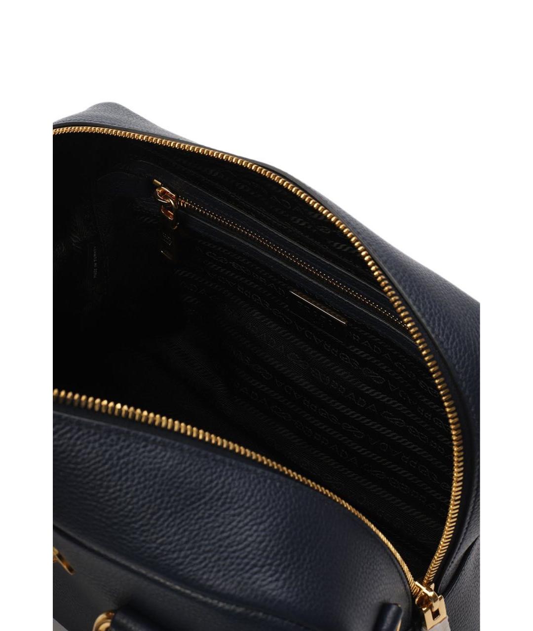 PRADA Синяя кожаная сумка тоут, фото 4