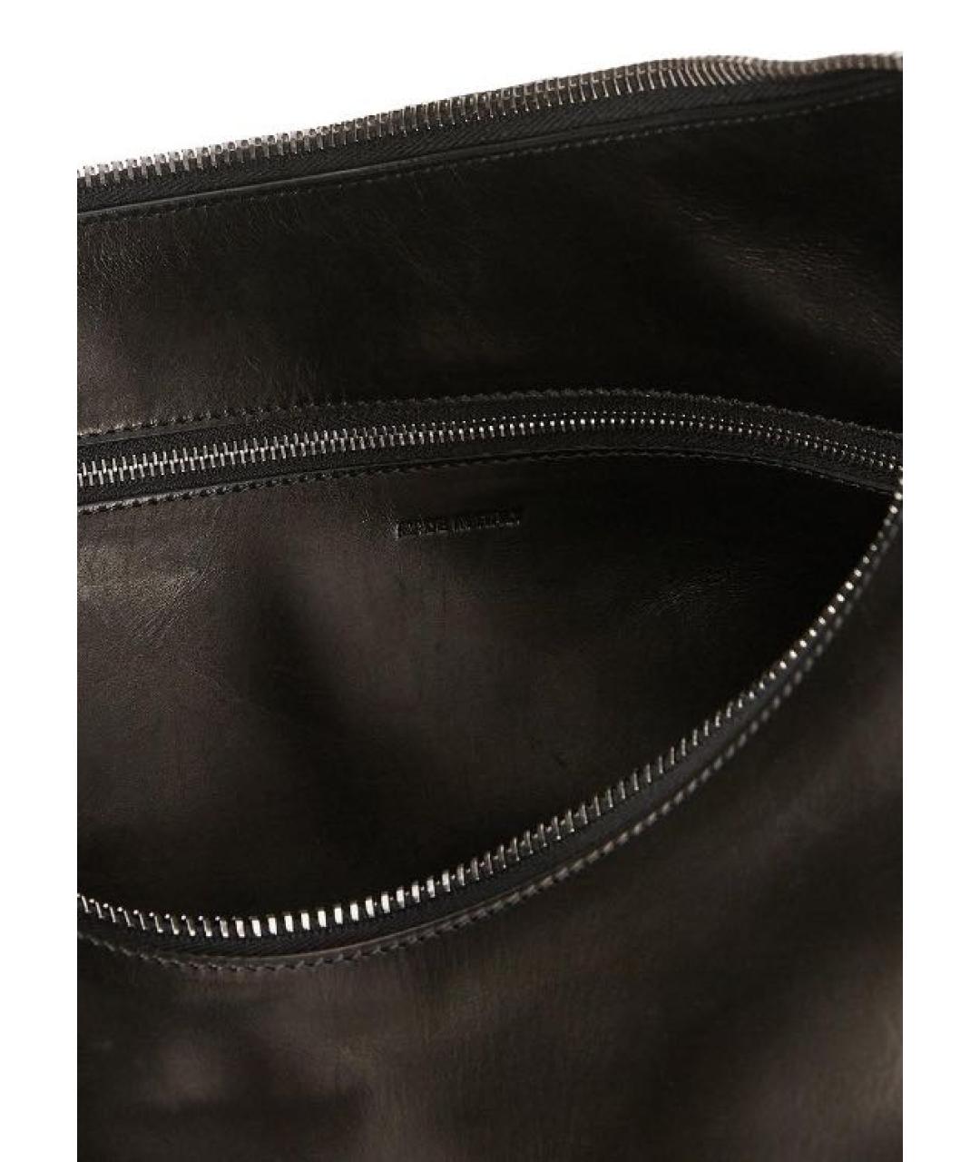 RICK OWENS Черная кожаная сумка тоут, фото 4