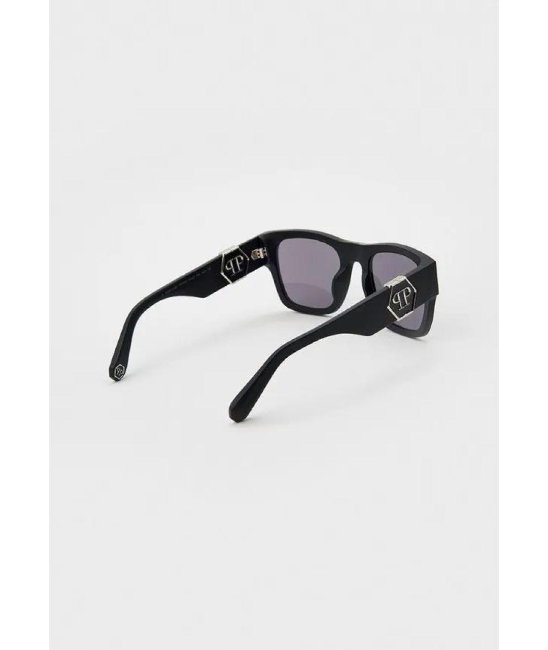PHILIPP PLEIN Черные пластиковые солнцезащитные очки, фото 2