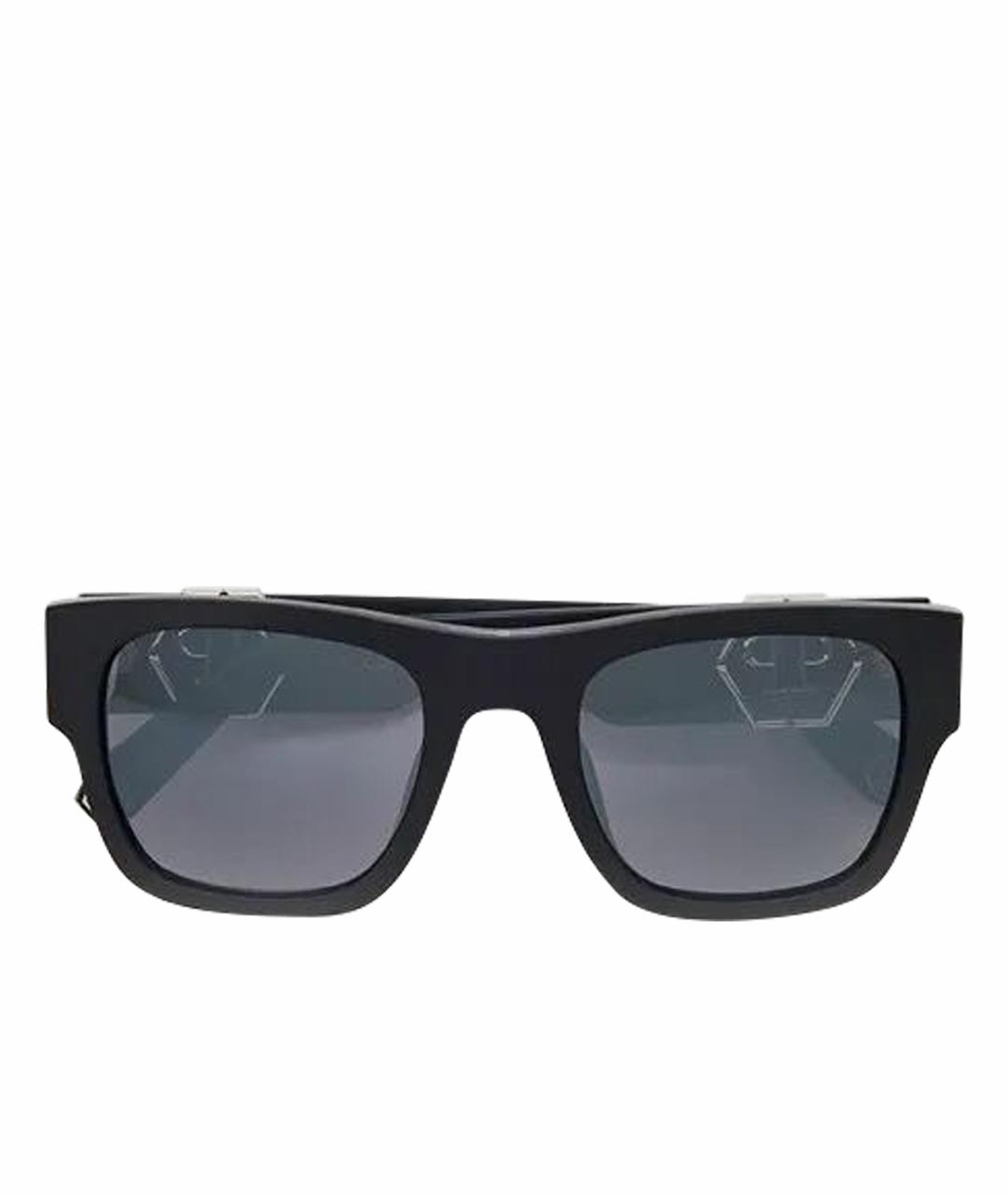PHILIPP PLEIN Черные пластиковые солнцезащитные очки, фото 1