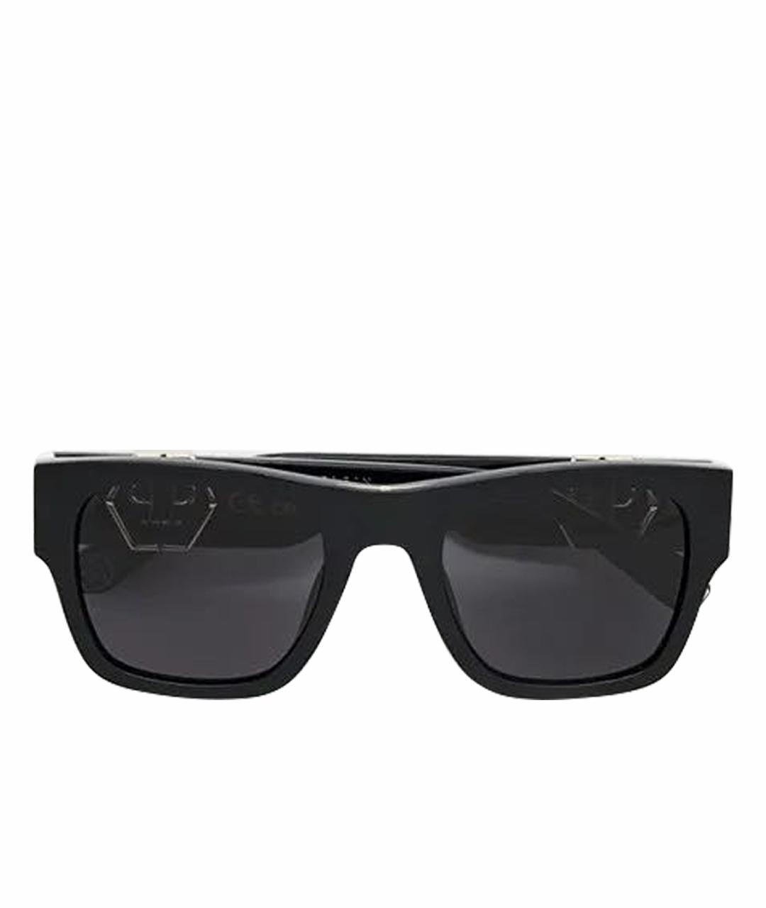 PHILIPP PLEIN Черные пластиковые солнцезащитные очки, фото 1