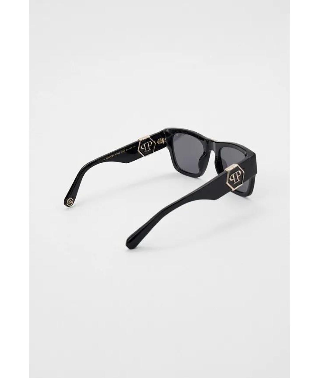 PHILIPP PLEIN Черные пластиковые солнцезащитные очки, фото 2