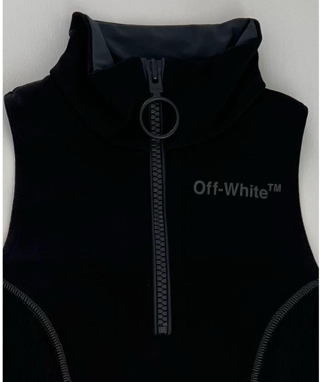 OFF-WHITE Черное вискозное боди, фото 3