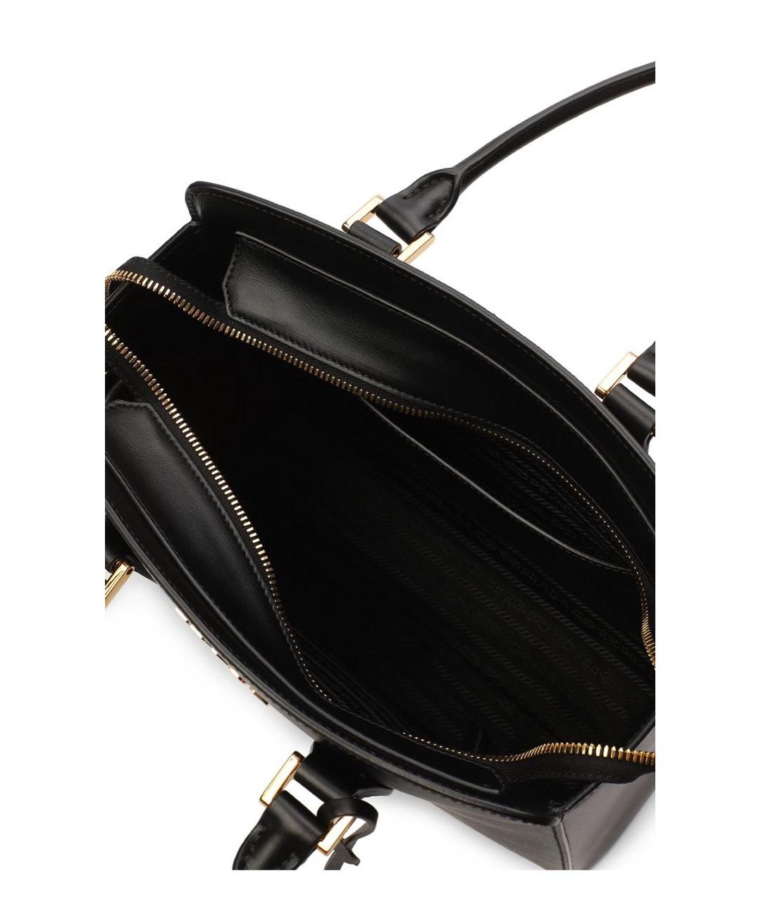 PRADA Черная кожаная сумка тоут, фото 4