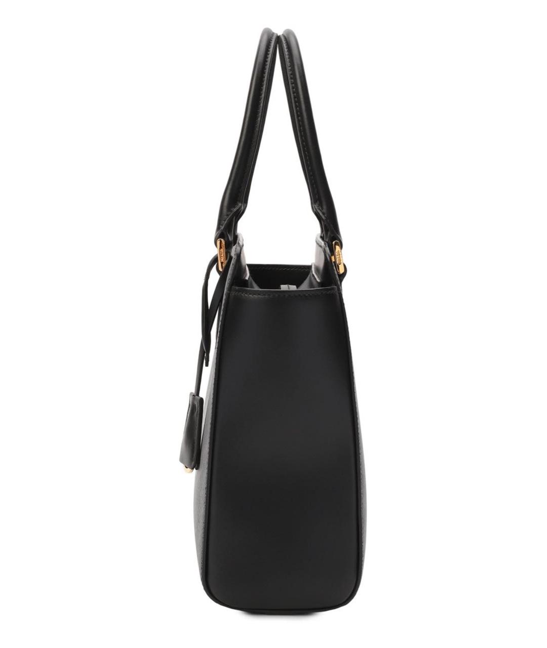 PRADA Черная кожаная сумка тоут, фото 2
