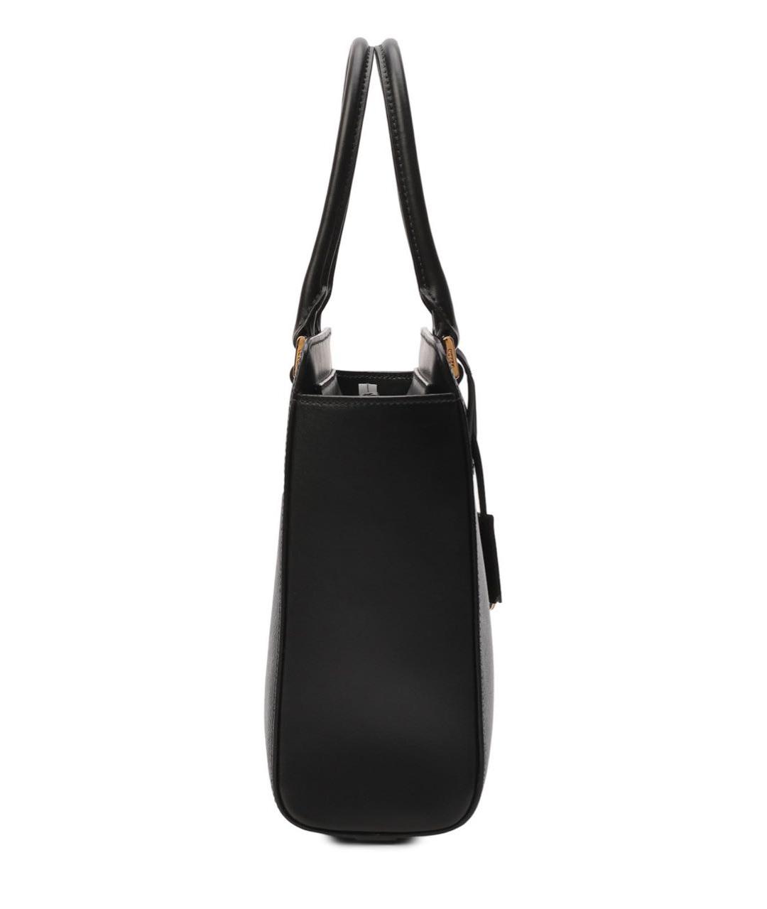 PRADA Черная кожаная сумка тоут, фото 8