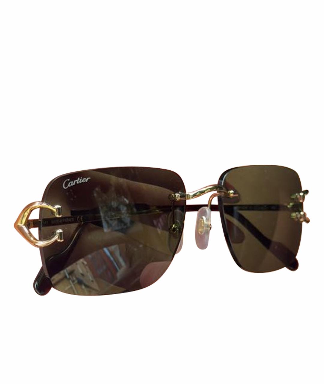CARTIER Хаки солнцезащитные очки, фото 1