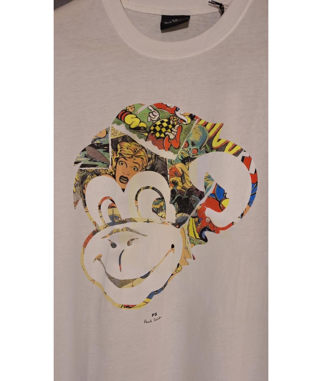 PAUL SMITH Белая хлопковая футболка, фото 2