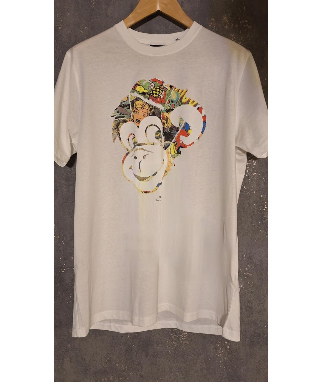 PAUL SMITH Белая хлопковая футболка, фото 3