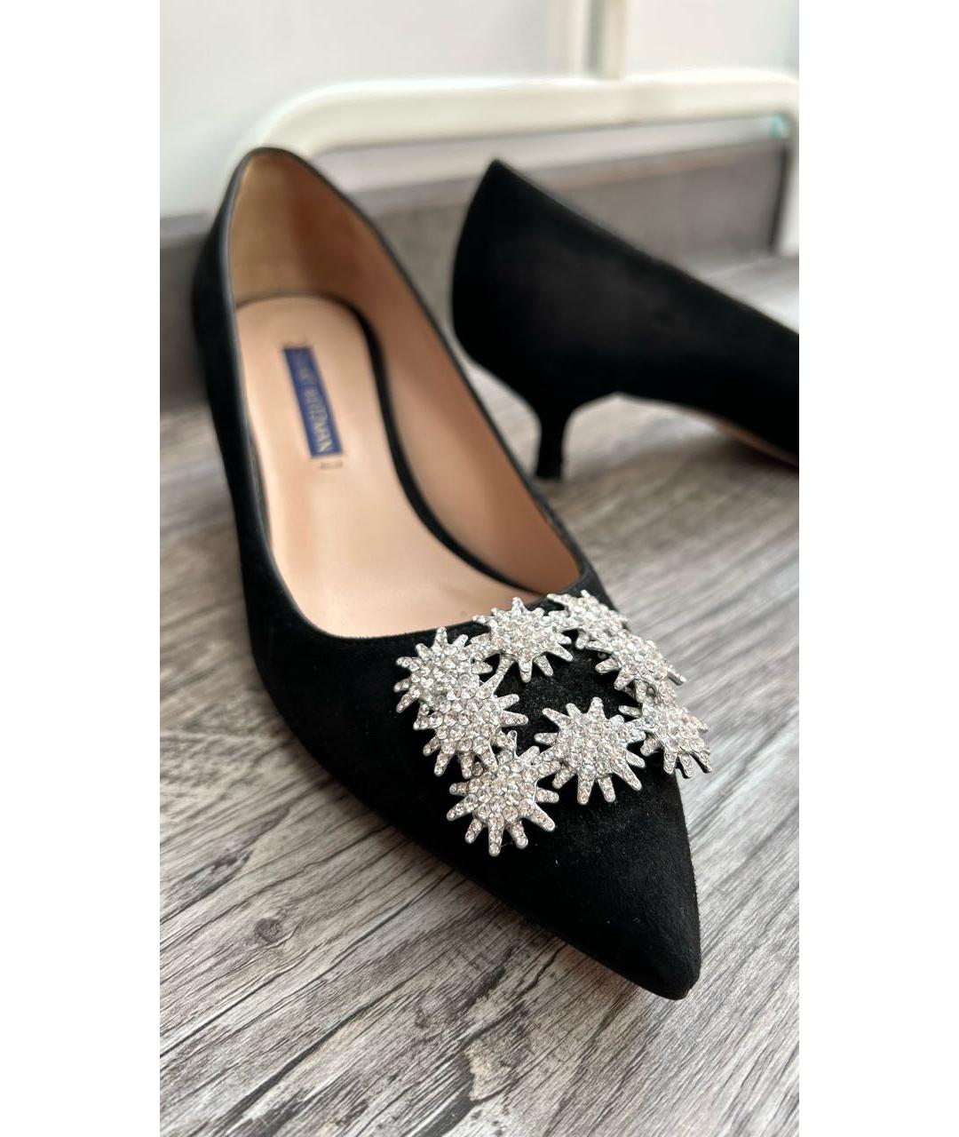 STUART WEITZMAN Черные лодочки на низком каблуке, фото 4