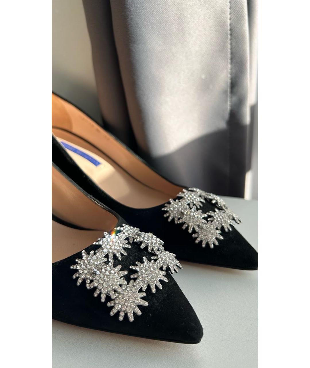 STUART WEITZMAN Черные лодочки на низком каблуке, фото 8