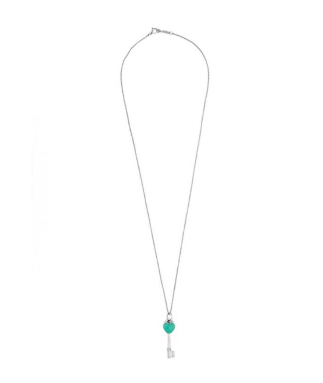 TIFFANY&CO Бирюзовый серебряный кулон, фото 3