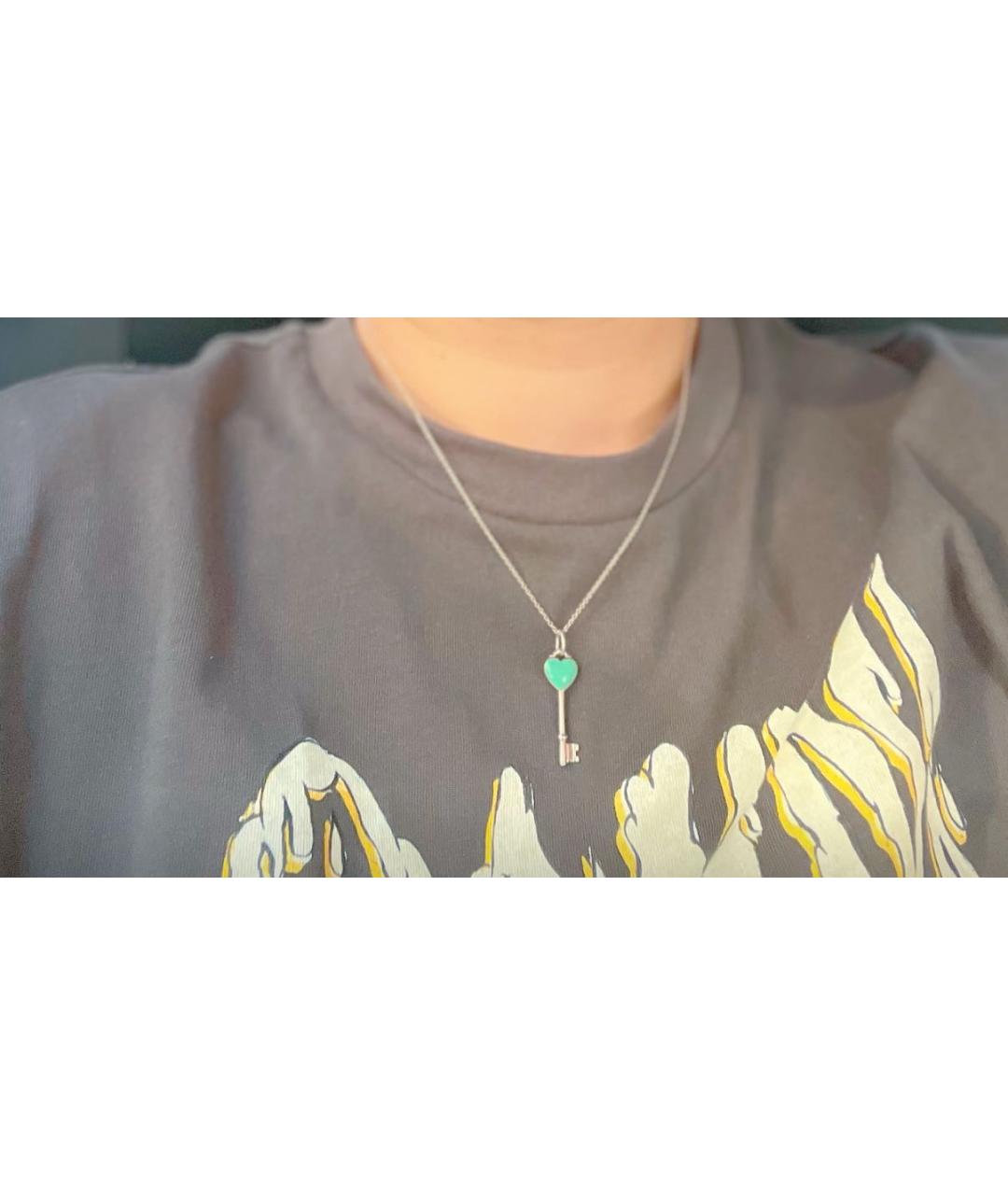 TIFFANY&CO Бирюзовый серебряный кулон, фото 5