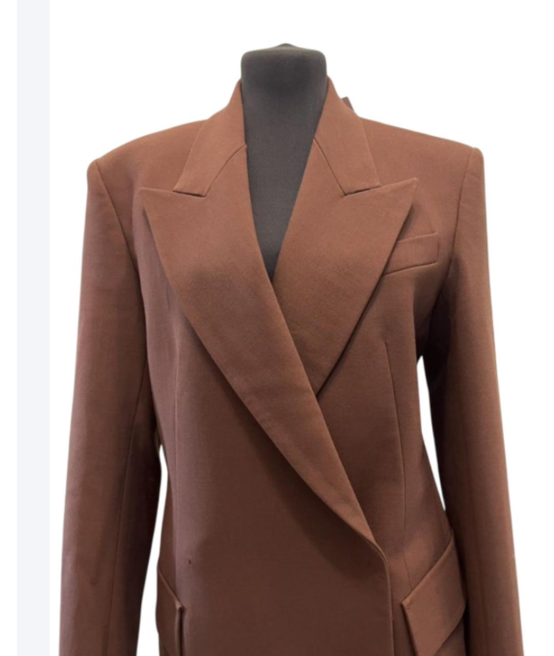 SPORTMAX Бордовый шерстяной жакет/пиджак, фото 4