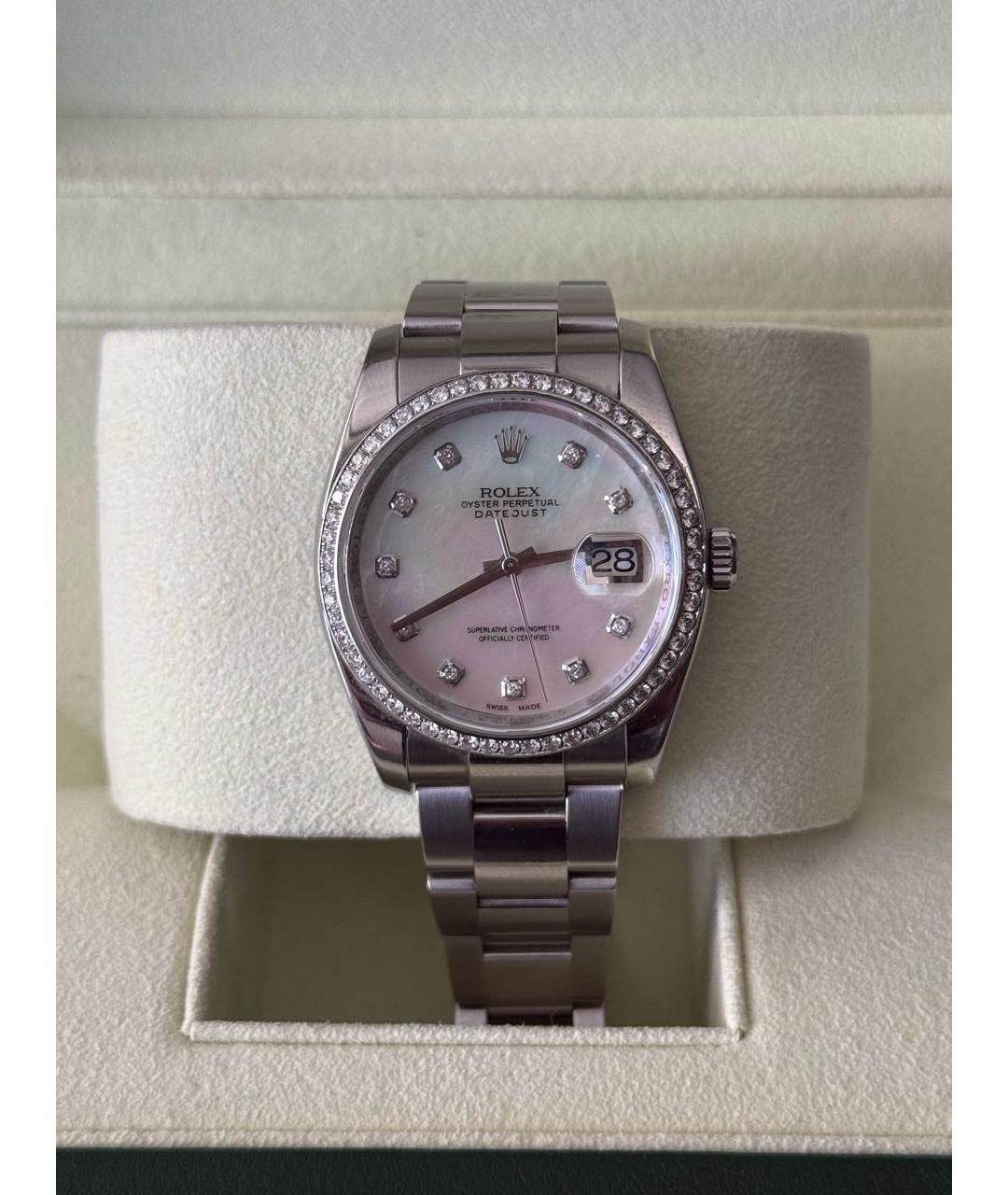 ROLEX Серебряные металлические часы, фото 5