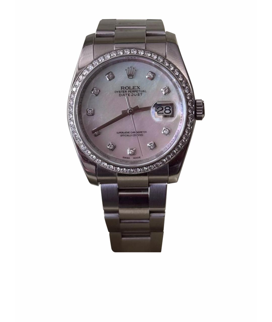 ROLEX Серебряные металлические часы, фото 1