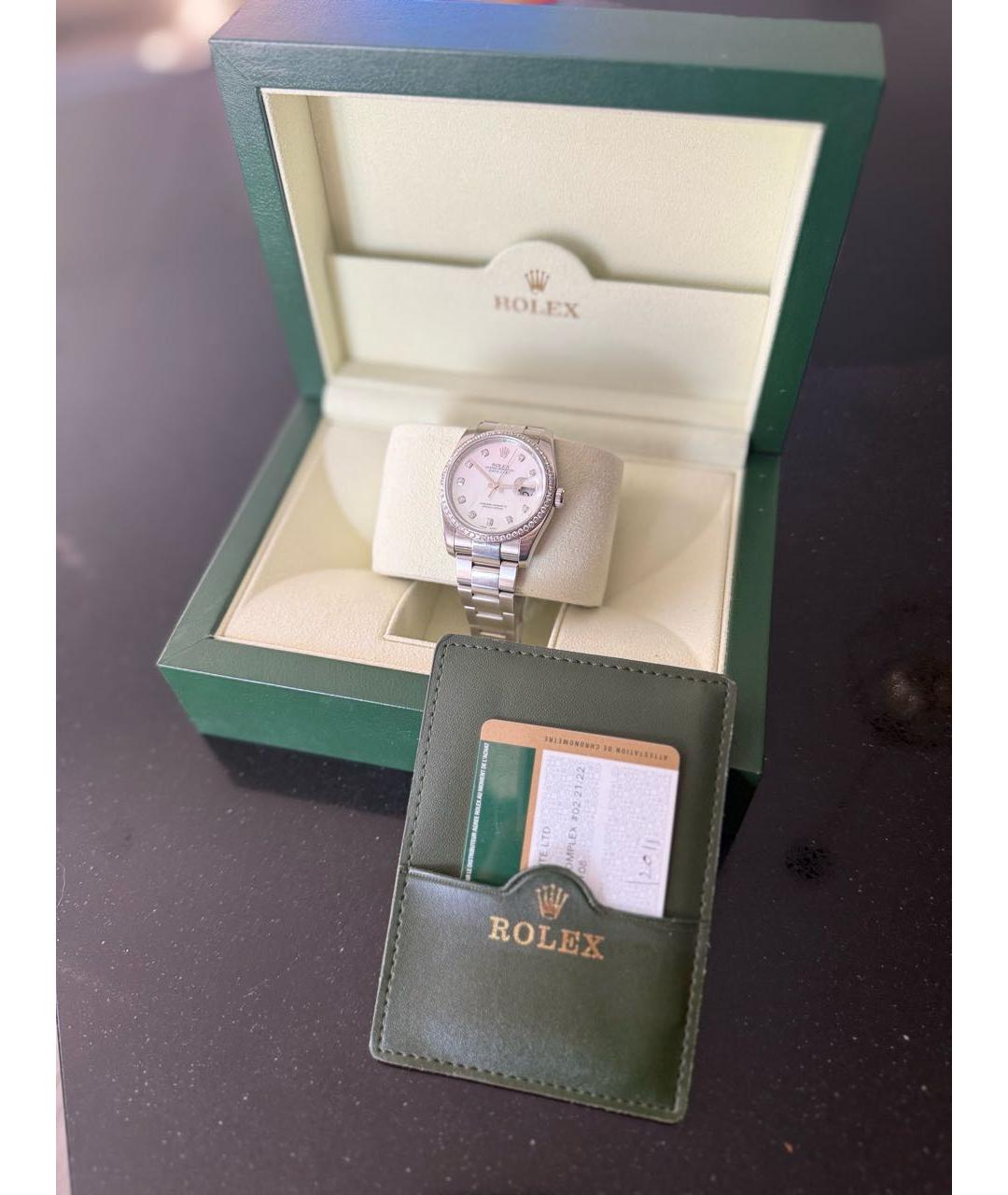 ROLEX Серебряные металлические часы, фото 4