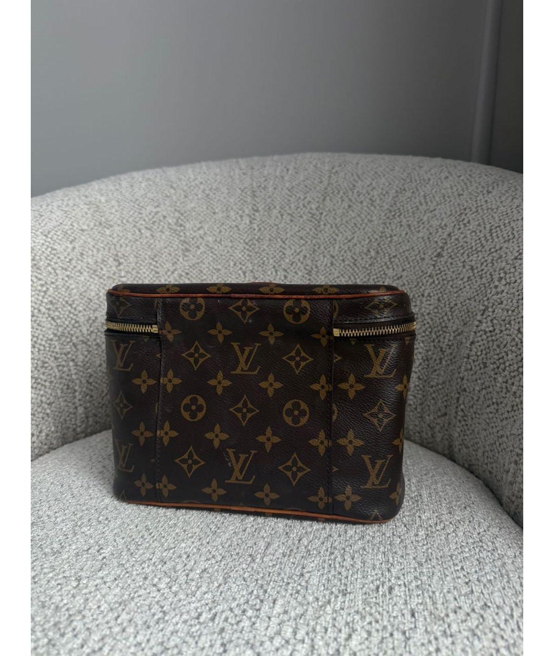 LOUIS VUITTON Коричневая косметичка, фото 5