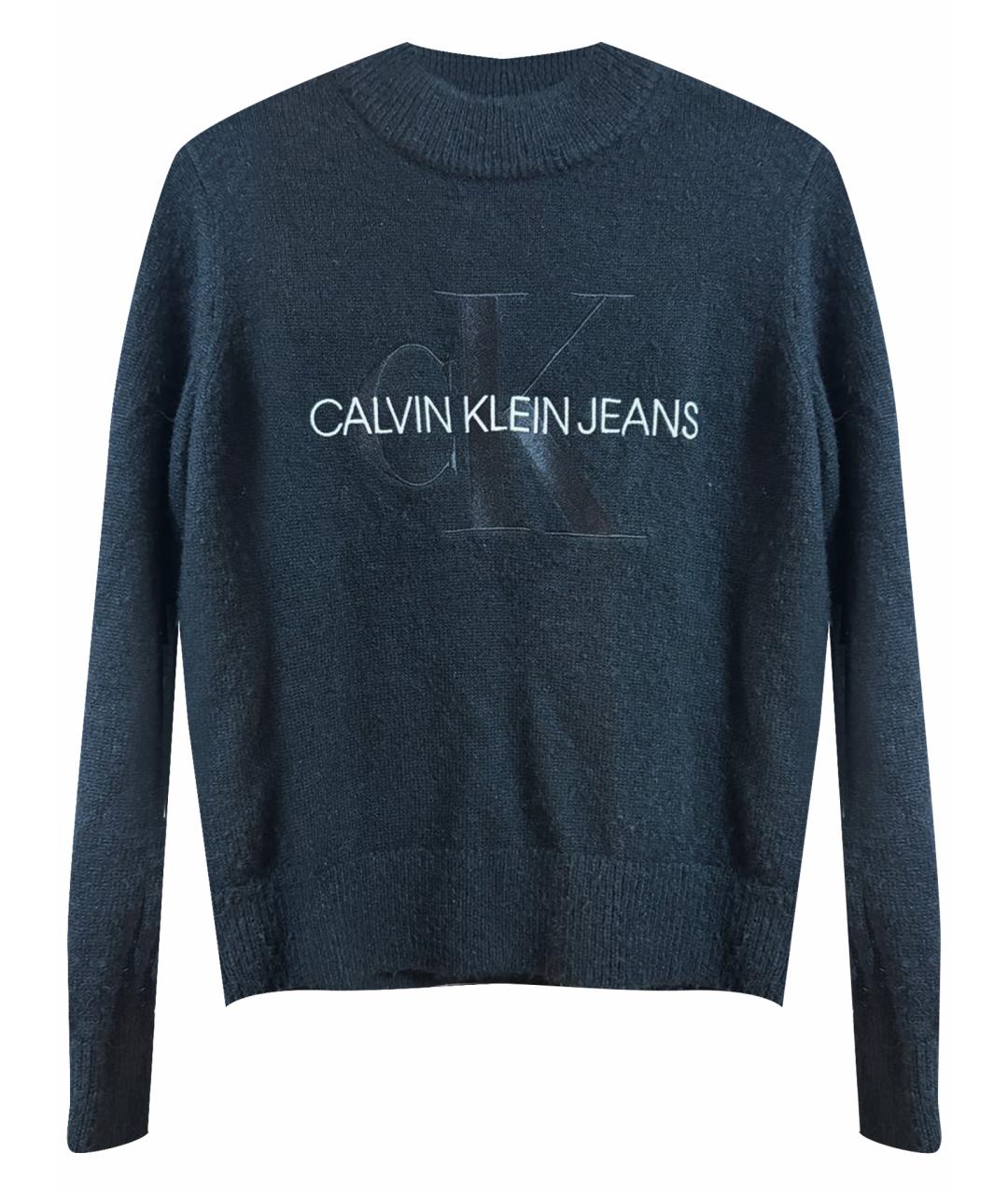 CALVIN KLEIN Черный шерстяной джемпер / свитер, фото 1