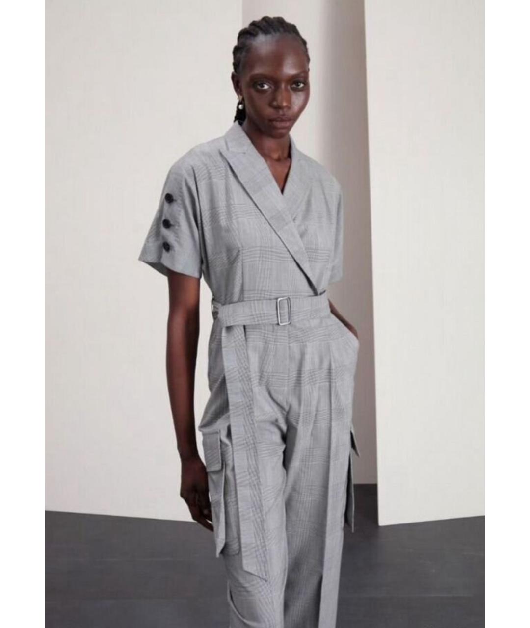 MAX MARA STUDIO Серый шерстяной комбинезон, фото 6