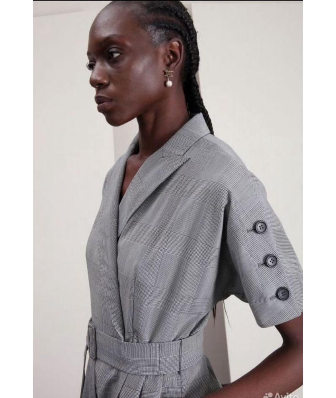 MAX MARA STUDIO Серый шерстяной комбинезон, фото 5
