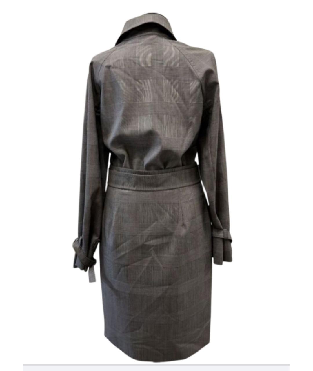 MAX MARA Серое шерстяное повседневное платье, фото 2