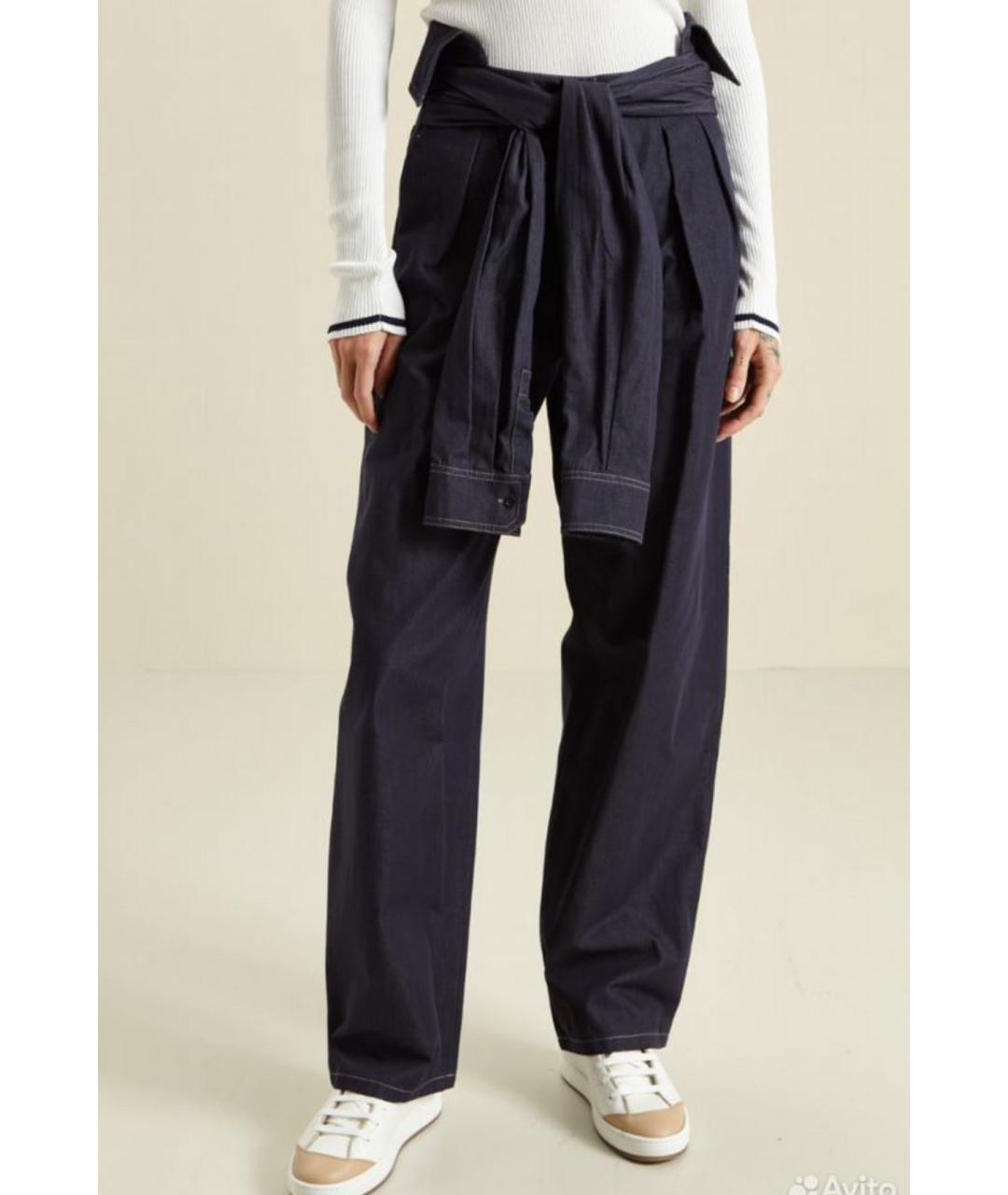 MAX MARA Синие хлопковые джинсы клеш, фото 5