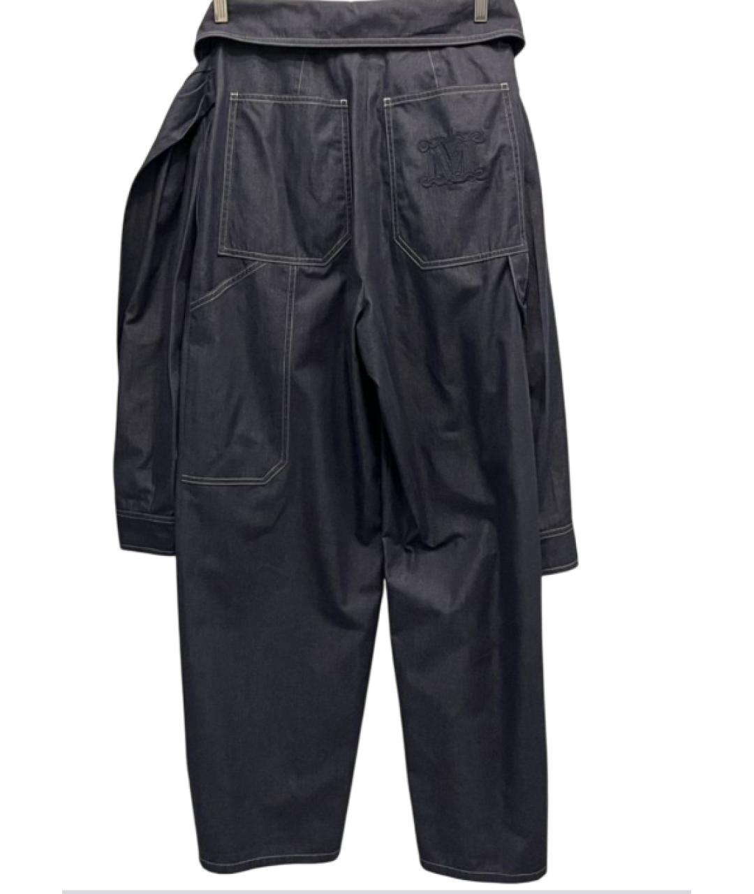 MAX MARA Синие хлопковые джинсы клеш, фото 2