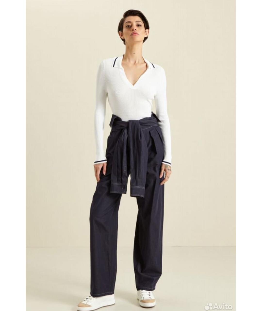 MAX MARA Синие хлопковые джинсы клеш, фото 4