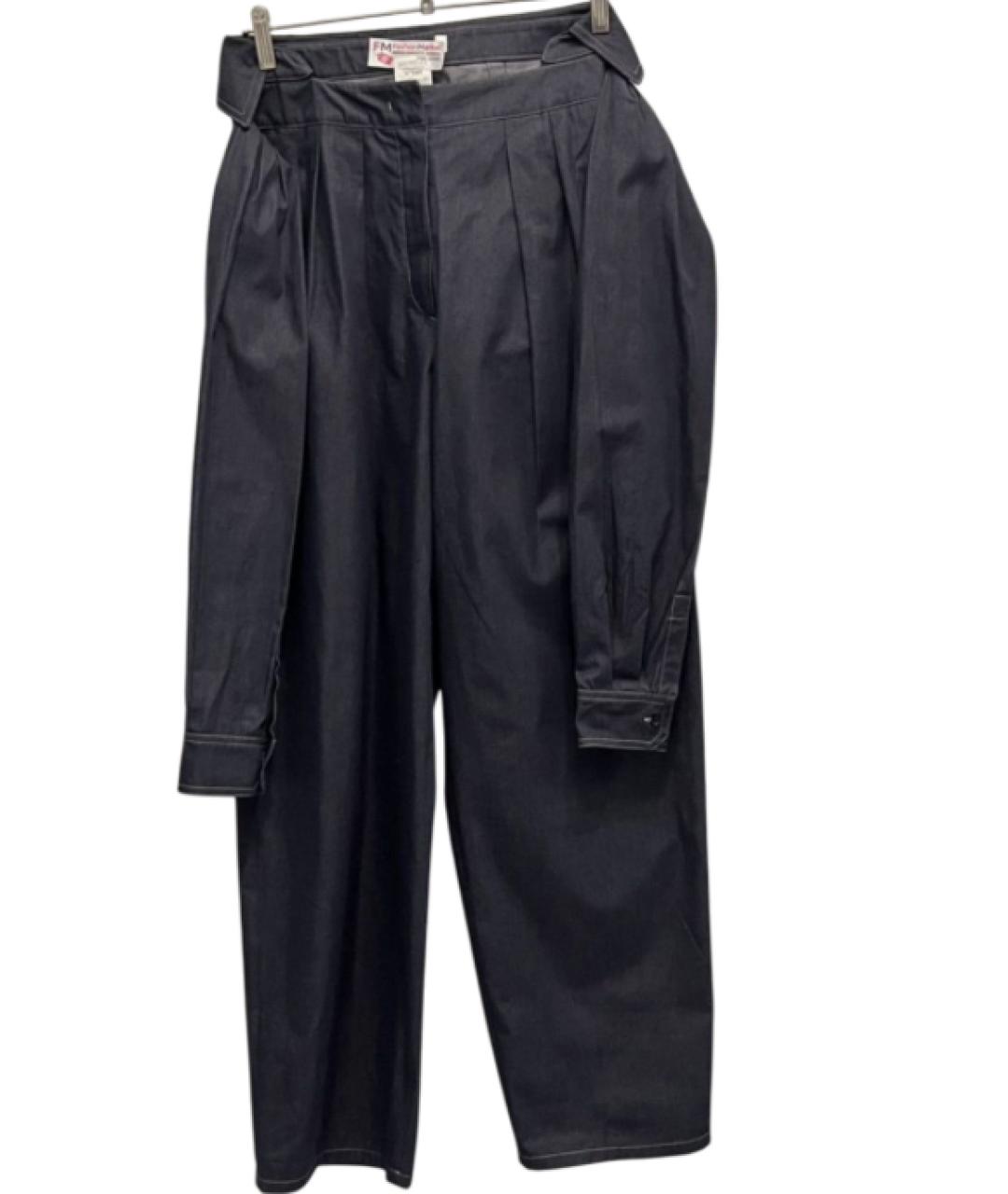MAX MARA Синие хлопковые джинсы клеш, фото 8