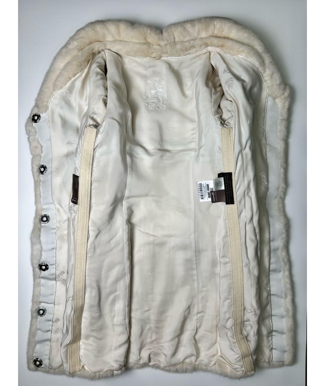 BRASCHI Бежевая меховая шуба, фото 6