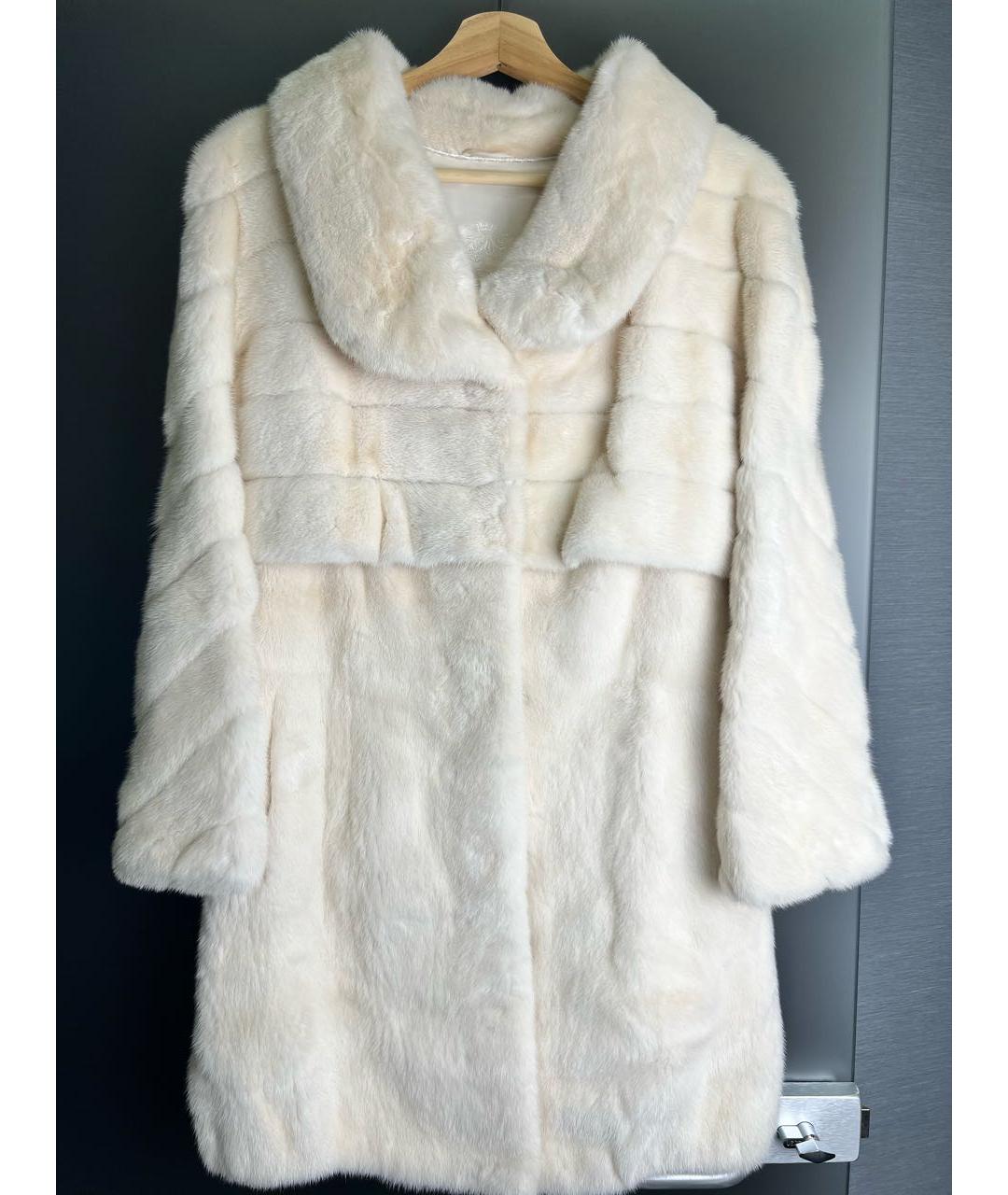 BRASCHI Бежевая меховая шуба, фото 7