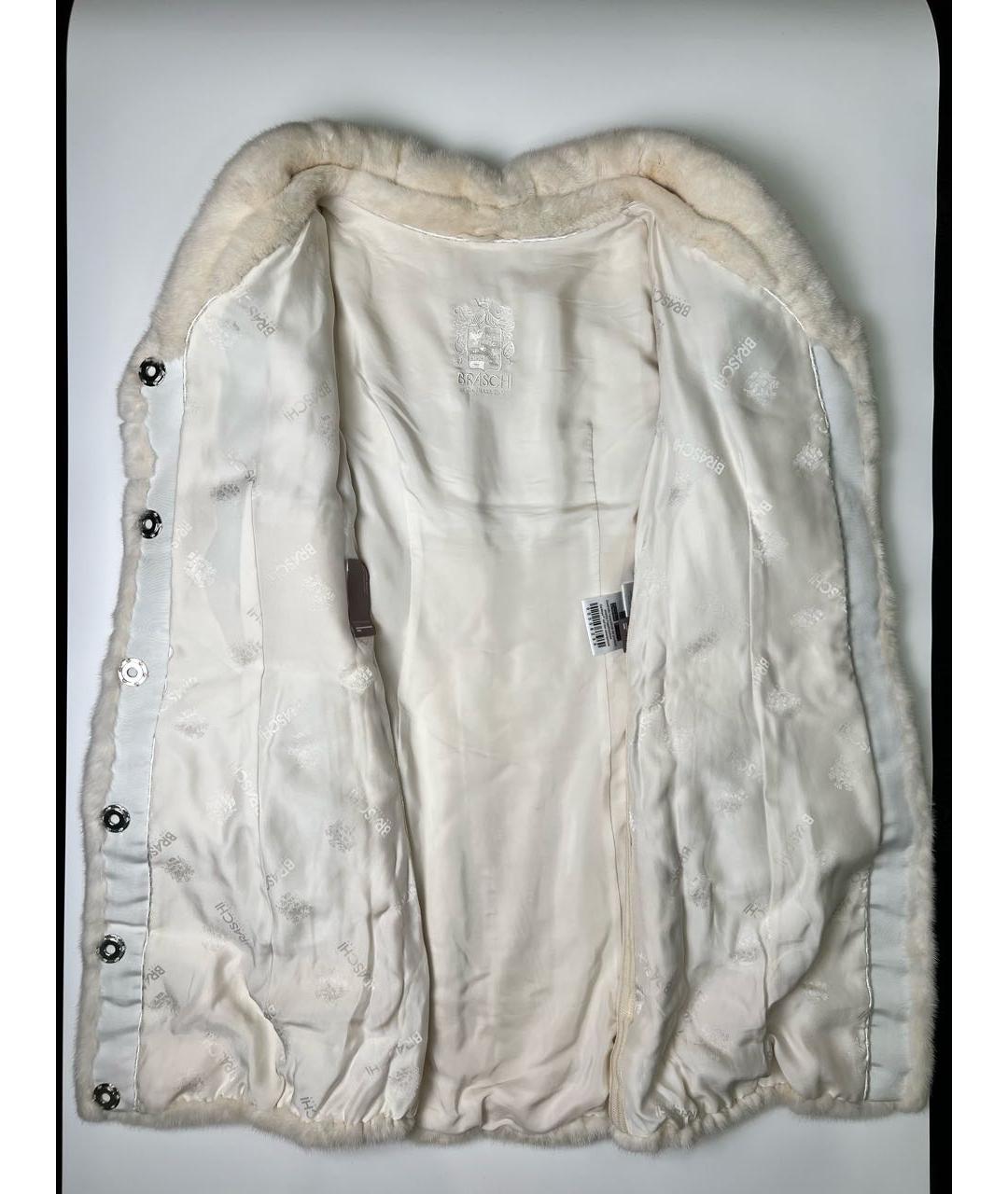 BRASCHI Бежевая меховая шуба, фото 5