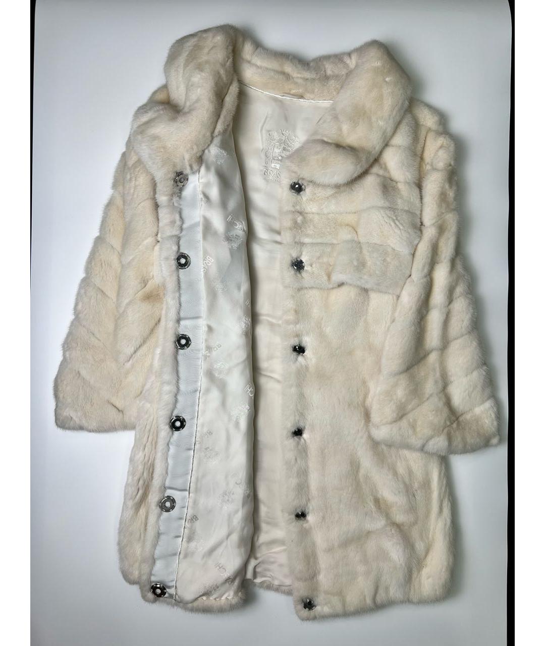 BRASCHI Бежевая меховая шуба, фото 4