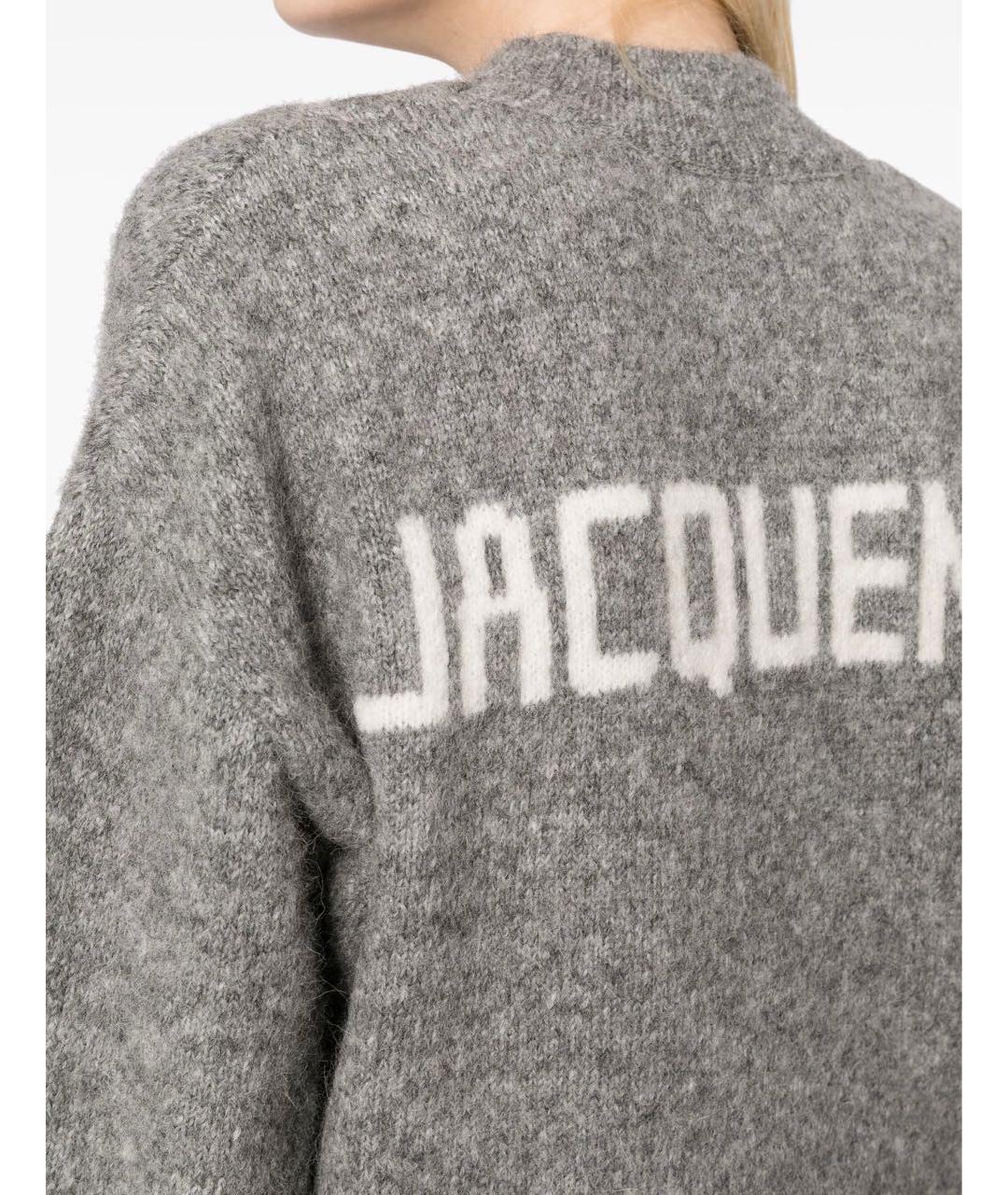 JACQUEMUS Серый шерстяной джемпер / свитер, фото 3